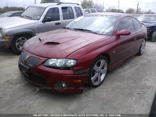 6G2VX12U56L542409 - 2006 PONTIAC GTO RED photo 2