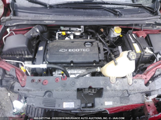 1G1JA5SH6D4247869 - 2013 CHEVROLET SONIC LS RED photo 10