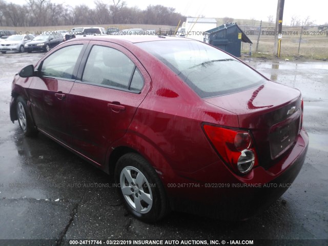 1G1JA5SH6D4247869 - 2013 CHEVROLET SONIC LS RED photo 3