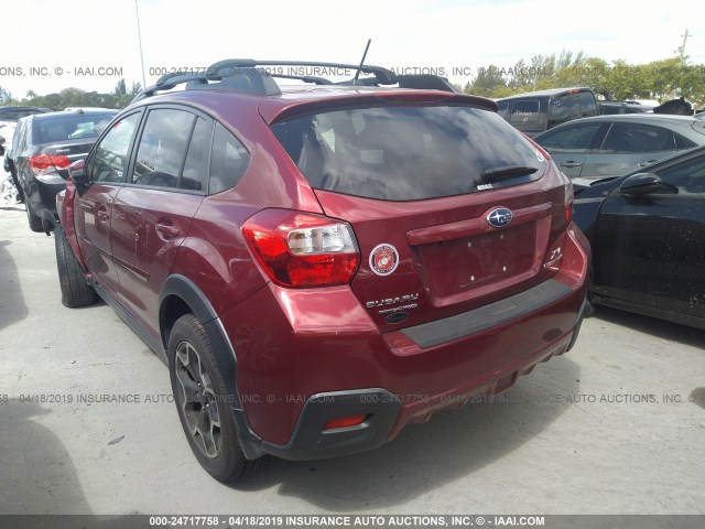 JF2GPASC0FH288041 - 2015 SUBARU XV CROSSTREK SPORT LIMITED RED photo 3