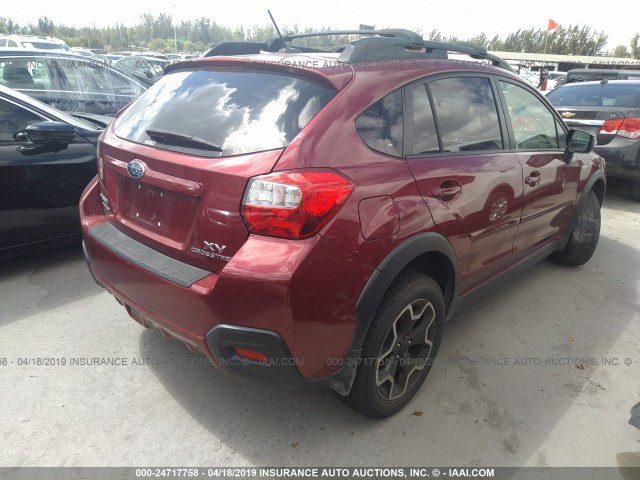 JF2GPASC0FH288041 - 2015 SUBARU XV CROSSTREK SPORT LIMITED RED photo 4