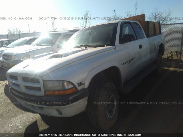 1B7GG22N9YS711601 - 2000 DODGE DAKOTA WHITE photo 2