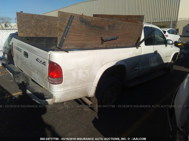 1B7GG22N9YS711601 - 2000 DODGE DAKOTA WHITE photo 4