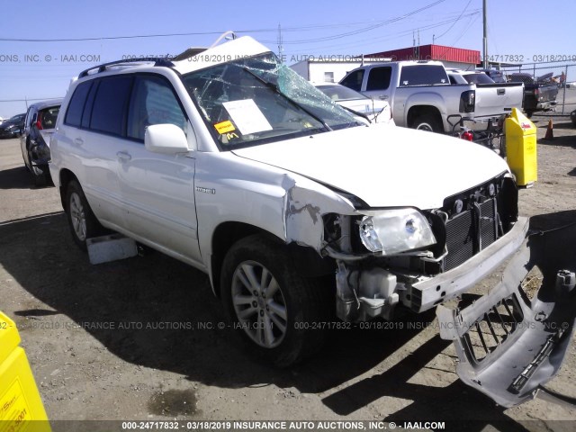 JTEEW21A060029039 - 2006 TOYOTA HIGHLANDER HYBRID WHITE photo 1