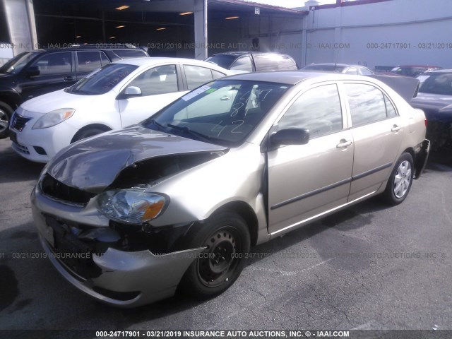 2T1BR32E15C428147 - 2005 TOYOTA COROLLA CE/LE/S BEIGE photo 2