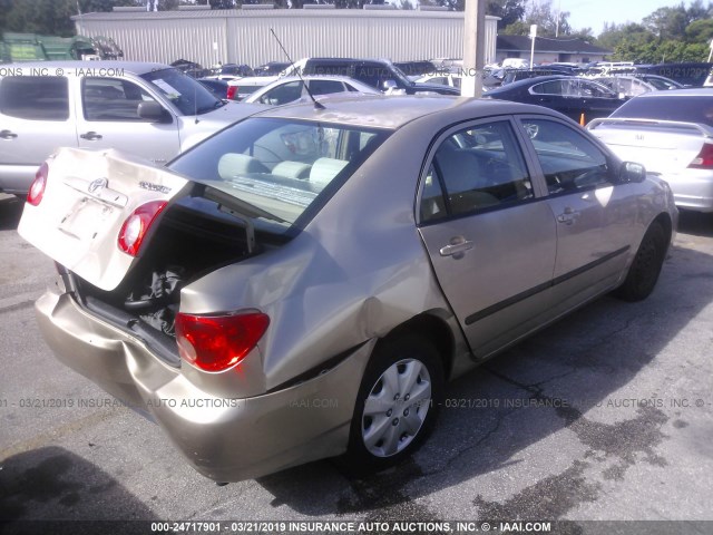 2T1BR32E15C428147 - 2005 TOYOTA COROLLA CE/LE/S BEIGE photo 4