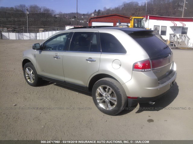 2LMDJ8JC7ABJ26362 - 2010 LINCOLN MKX GOLD photo 3