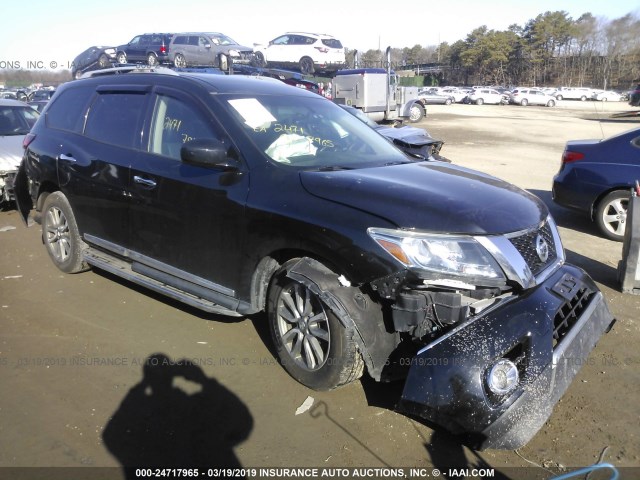5N1AR2MM1EC610641 - 2014 NISSAN PATHFINDER S/SV/SL/PLATINUM BLACK photo 1