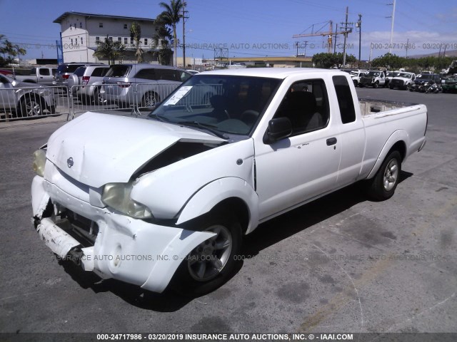 1N6DD26TX4C480388 - 2004 NISSAN FRONTIER KING CAB XE WHITE photo 2