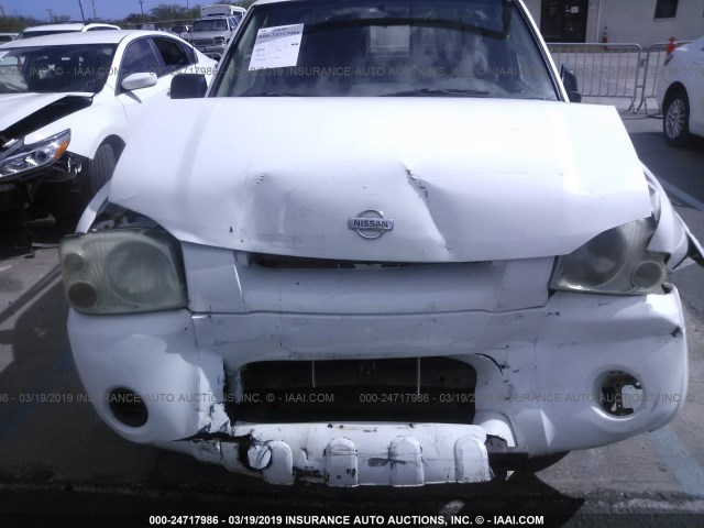 1N6DD26TX4C480388 - 2004 NISSAN FRONTIER KING CAB XE WHITE photo 6