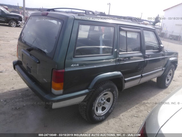 1J4FF68S7XL635804 - 1999 JEEP CHEROKEE SPORT/CLASSIC მწვანე ფოტო 4