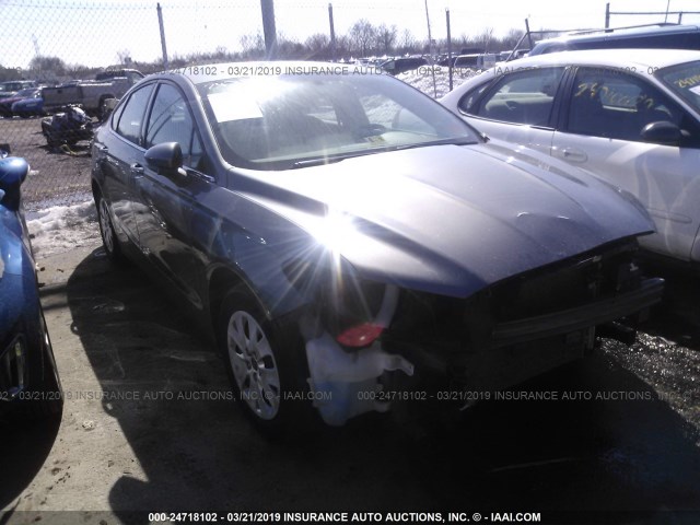 3FA6P0G71DR338835 - 2013 FORD FUSION S GRAY photo 1