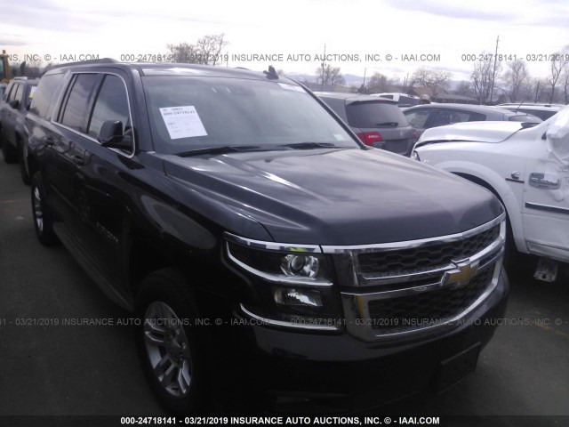 1GNSKHKC7JR271876 - 2018 CHEVROLET SUBURBAN K1500 LT BLACK photo 1