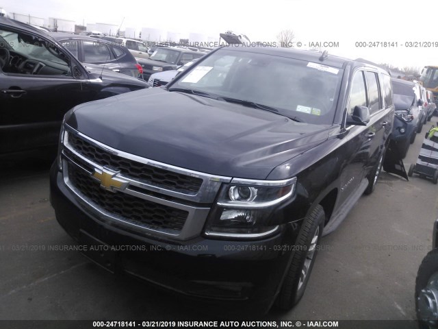 1GNSKHKC7JR271876 - 2018 CHEVROLET SUBURBAN K1500 LT BLACK photo 2