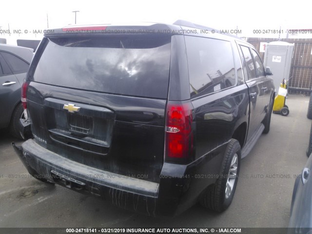 1GNSKHKC7JR271876 - 2018 CHEVROLET SUBURBAN K1500 LT BLACK photo 4