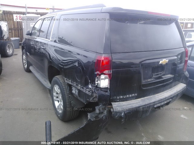 1GNSKHKC7JR271876 - 2018 CHEVROLET SUBURBAN K1500 LT BLACK photo 6