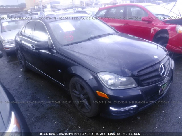 WDDGF4HBXCA670072 - 2012 MERCEDES-BENZ C 250 BLACK photo 1