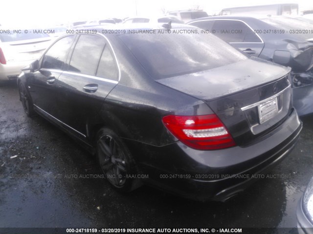 WDDGF4HBXCA670072 - 2012 MERCEDES-BENZ C 250 BLACK photo 3