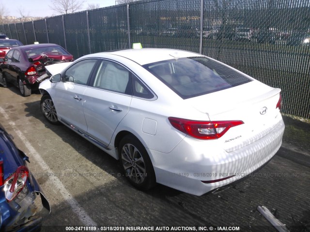 5NPE34AF4HH445864 - 2017 HYUNDAI SONATA SPORT/LIMITED WHITE photo 3