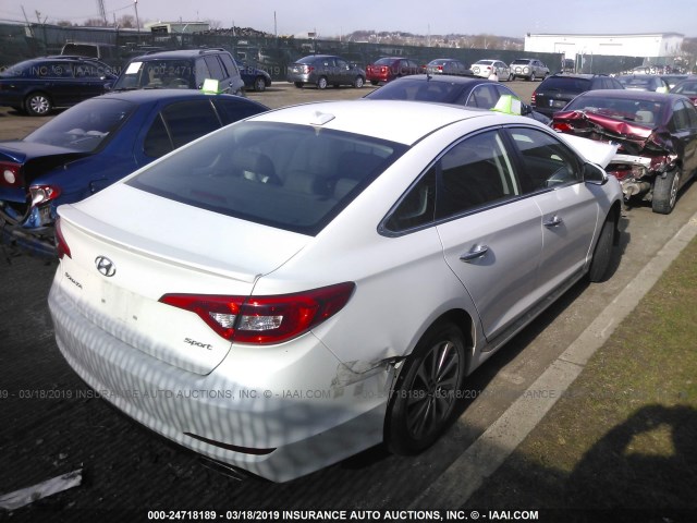 5NPE34AF4HH445864 - 2017 HYUNDAI SONATA SPORT/LIMITED WHITE photo 4