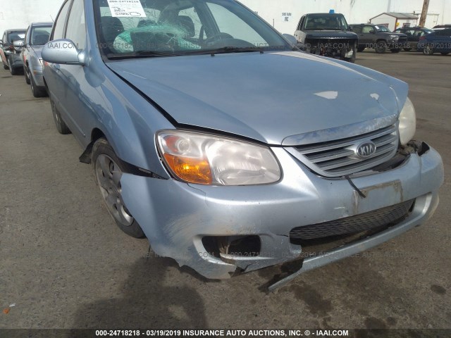 KNAFE121975454054 - 2007 KIA SPECTRA EX/LX Light Blue photo 6