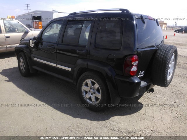 1J8GL58K05W547260 - 2005 JEEP LIBERTY LIMITED BLACK photo 3