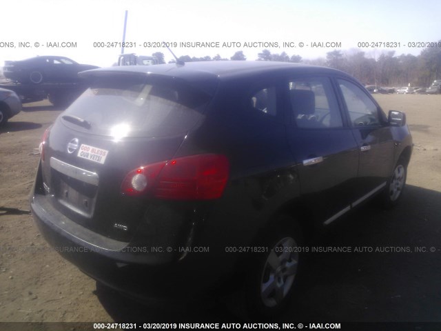 JN8AS5MV9CW386554 - 2012 NISSAN ROGUE S/SV BLACK photo 4