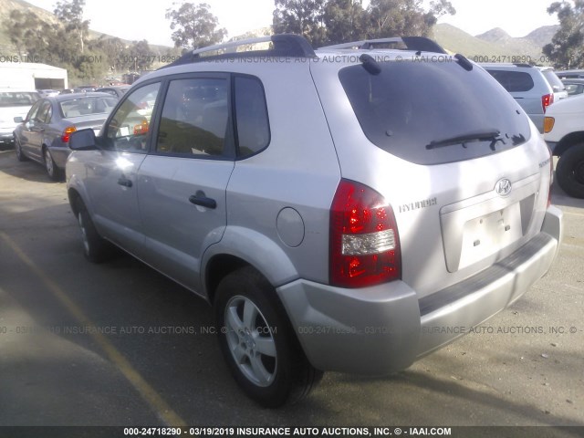 KM8JM12B35U119797 - 2005 HYUNDAI TUCSON GL SILVER photo 3