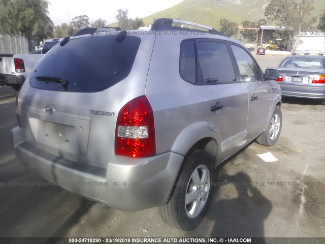 KM8JM12B35U119797 - 2005 HYUNDAI TUCSON GL SILVER photo 4