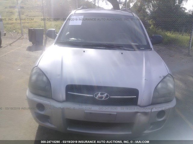 KM8JM12B35U119797 - 2005 HYUNDAI TUCSON GL SILVER photo 6