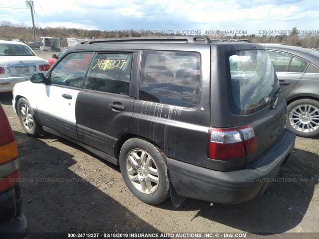 JF1SF63562G742307 - 2002 SUBARU FORESTER L BLACK photo 3