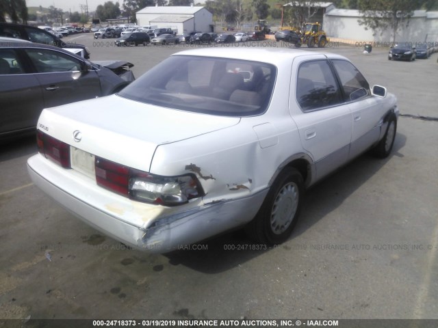 JT8UF11E2M0048202 - 1991 LEXUS LS 400 WHITE photo 4