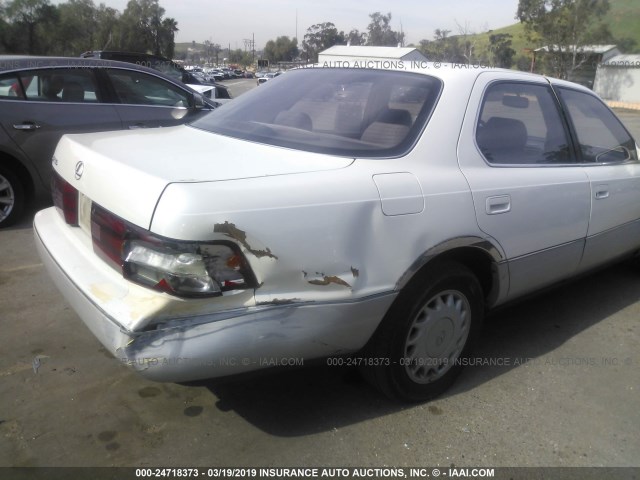 JT8UF11E2M0048202 - 1991 LEXUS LS 400 WHITE photo 6