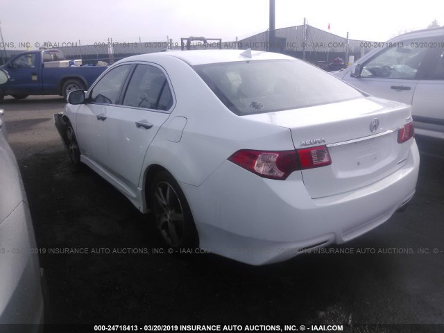 JH4CU2F81CC007437 - 2012 ACURA TSX SE WHITE photo 3