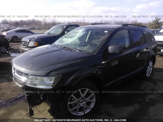 3C4PDDBG1JT184762 - 2018 DODGE JOURNEY SXT GRAY photo 2