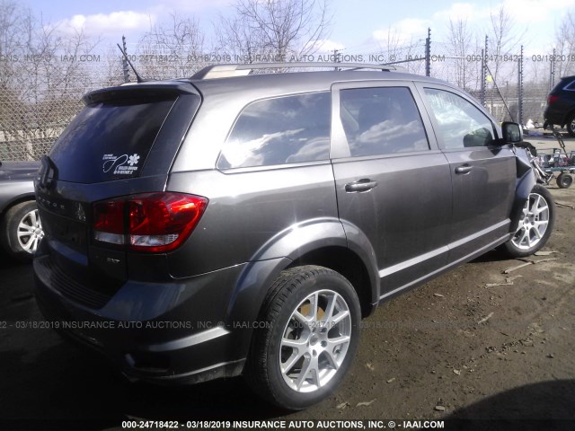 3C4PDDBG1JT184762 - 2018 DODGE JOURNEY SXT GRAY photo 4