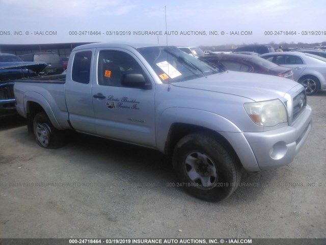 5TETU62N87Z352525 - 2007 TOYOTA TACOMA PRERUNNER ACCESS CAB SILVER photo 1