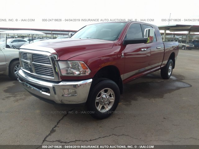 3D7UT2HL9BG545668 - 2011 DODGE RAM 2500 MAROON photo 2