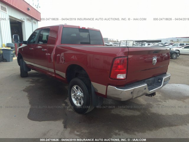 3D7UT2HL9BG545668 - 2011 DODGE RAM 2500 MAROON photo 3