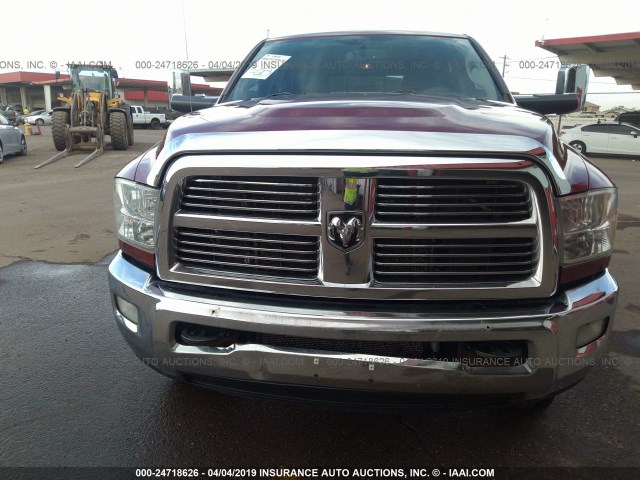 3D7UT2HL9BG545668 - 2011 DODGE RAM 2500 MAROON photo 6