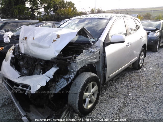 JN8AS5MT0DW016500 - 2013 NISSAN ROGUE S/SV SILVER photo 2