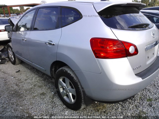 JN8AS5MT0DW016500 - 2013 NISSAN ROGUE S/SV SILVER photo 3