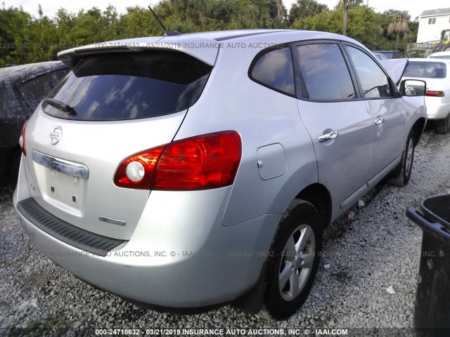 JN8AS5MT0DW016500 - 2013 NISSAN ROGUE S/SV SILVER photo 4