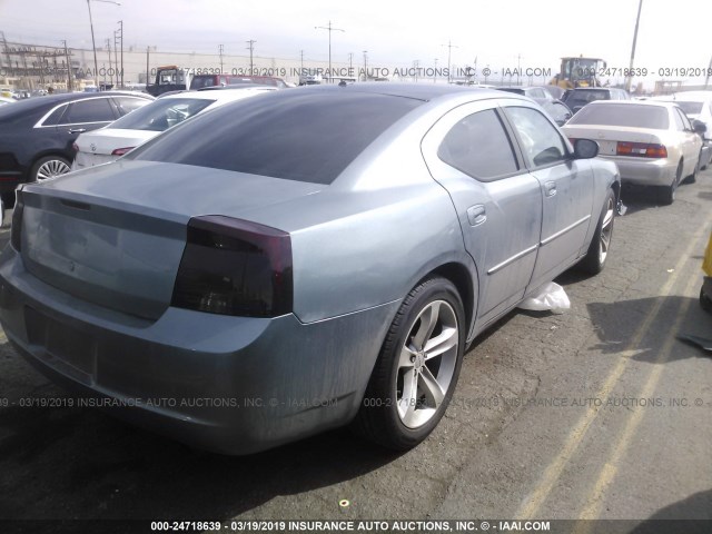 2B3KA43GX6H512490 - 2006 DODGE CHARGER SE/SXT BLUE photo 4