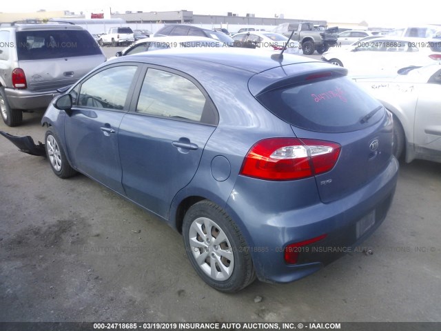 KNADM5A39G6625383 - 2016 KIA RIO LX BLUE photo 3