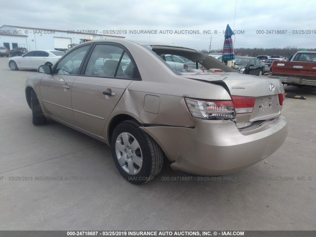 KMHET46C16A076931 - 2006 HYUNDAI SONATA GL TAN photo 3