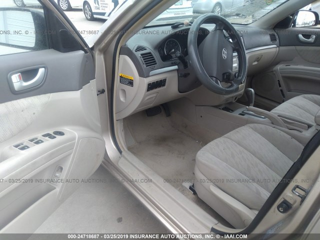 KMHET46C16A076931 - 2006 HYUNDAI SONATA GL TAN photo 5