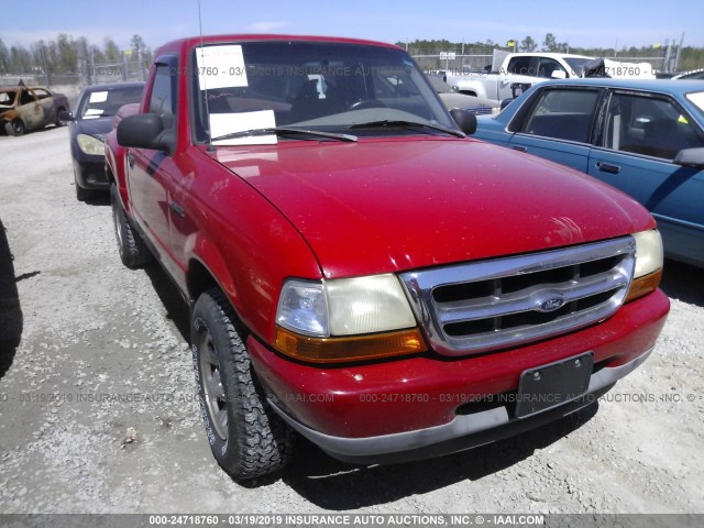 1FTYR10C1YPA36260 - 2000 FORD RANGER RED photo 1