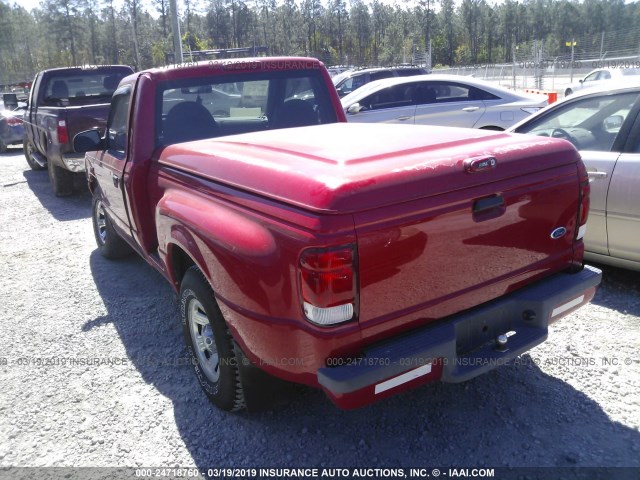 1FTYR10C1YPA36260 - 2000 FORD RANGER RED photo 3