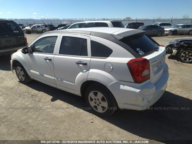 1B3HB28B68D583369 - 2008 DODGE CALIBER WHITE photo 3